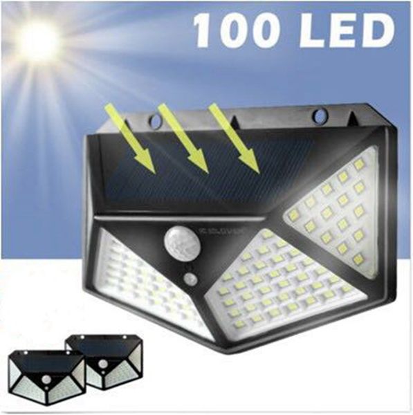 

led solar light outdoor solar lamp with pir motion sensor solar powered waterproof wall light for garden yard path decoration