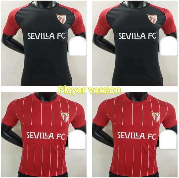 

player version sevilla 21-22 seville home soccer jersey away 21 22 ocampos navas ever banega de jong el haddadi torres rakitic vazquez hfdjd, Black;yellow