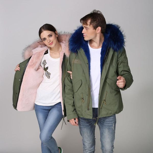 

fresh pink/blue faux fur lined short street wear with thick warm fur, Black