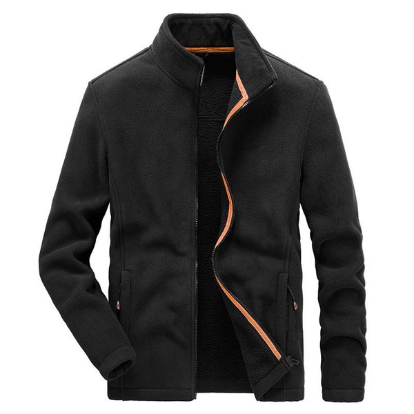 

men's fleece jacket casual man polar softshell warm coats fashion outwear outwear slim fit thermal jackets mens clothing, Black;brown