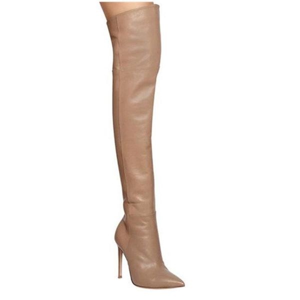 

autumn fashion party patent pu over the knee boots ladies thigh high boots women high heels wedding shoes woman, Black