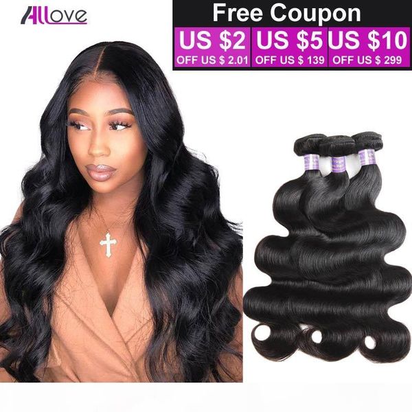 

8a grade brazilian virgin hair body wave unprocessed virgin brazilian hair 3 bundle deals brazilian peruvian human hair bundles, Black