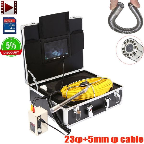 

ell 7inch 23mm ccd700tvl long cable camera pipe sewer inspection video camera drain pipe sewer inspection system