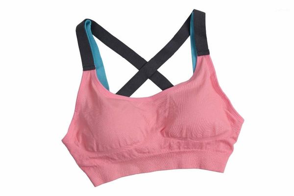 

gym clothing professional brand sports fitness bra 4 colors shockproof tight underwear back cross sportswear fast dry yoga shirts1, White;black