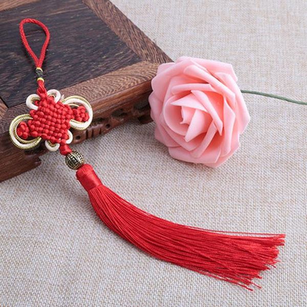 

mibrow 2pcs lot 9 colors chinese knot tassel mixed cotton silk brush earrings jewelry accessories for necklace bag car keychain h jllobd