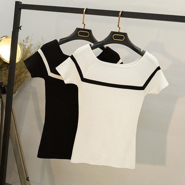 

women short sleeve knitting woman for spring&summer rayon materials women blause1, White;black