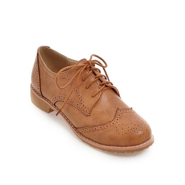 

dress shoes leisure joker single early spring in 2021 product with low side 33-43 lace-up size yard, Black