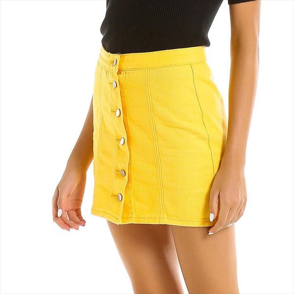 

ето желтый midi джинсовая юбка 2020 vetement femme джинсы юбка sexy mini женщины юбки женская одежда 3042, Black