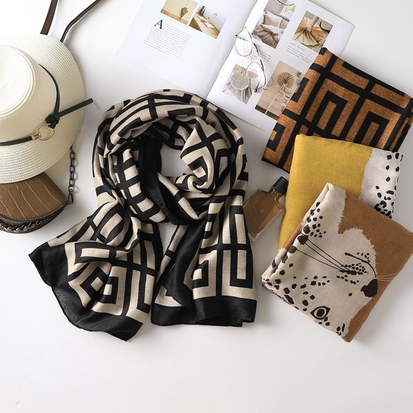 

h-1020 зрительная система ~ модный атмосфера хлопка конопля носовой платок универсальный осенне-зимний кондиционер номер шаль девушки, Blue;gray