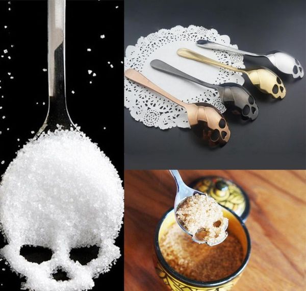 

spoon kitchen food scoop dessert steel cutlery candy sugar stainless creative tableware skull coffee grade teaspoon sqcmb dh_seller2010