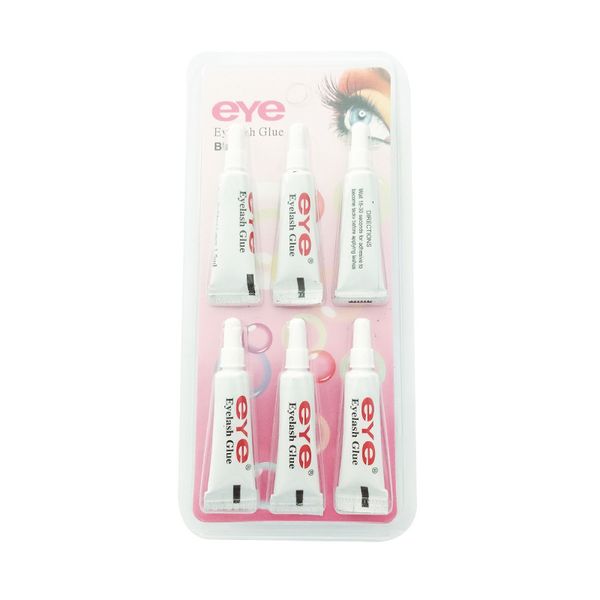 

eyelash glue eye black 6pcs/lot professional eyelash glue adhesives white 1.2ml instant eyelash glue double eyelid