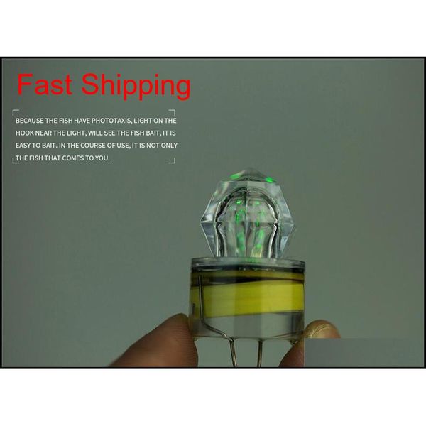 

4 color led deep drop underwater diamond fishing flashing light night fishing bait lure submersible lamp squid strobe qylqmx yh_pack