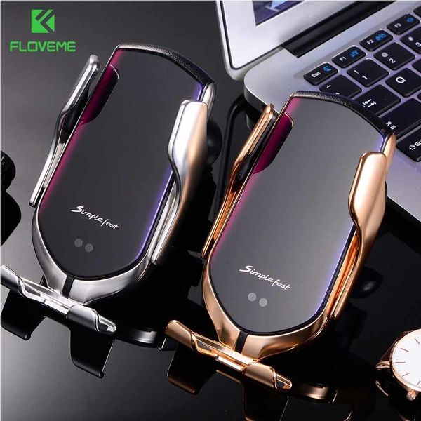

floveme 2 in 1 wireless charger automatic inductive phone car holder samsung s8 s9 s10 for iphone 12pro max