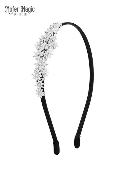 

mofer magic meifeimai sweet flower female simple flash diamond japanese and korean bridal hair pin headband, Silver