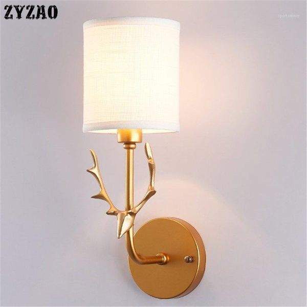 

wall lamp nordic textile staircase modern cloth lampshade lights living room bedroom bedside home decor mirror lights1