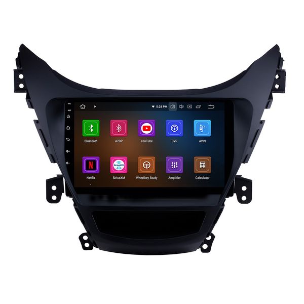 

car radio 9 inch android 10 for 2011- 2013 hyundai elantra with bluetooth gps navigation wifi support dvr rearview camera