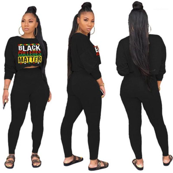 

tracksuits fashion trend long sleeve round neck long pants 2pcs suits designer female loose casual sports sets black matter women, Gray