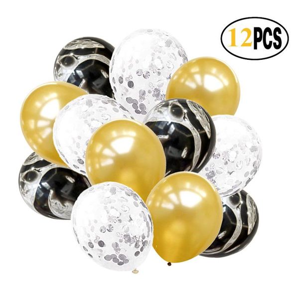 

12pcs black gold latex balloons bouquet baby shower wedding birthday party decoration kids confetti ballons globos supplies qyljpj mywjqq