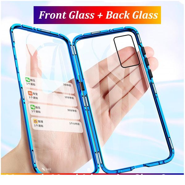 

magnetic metal adsorption double sided case for huawei p40 pro mate 30 20 p30 p20 pro honor 20i 20 30 wmtpwc