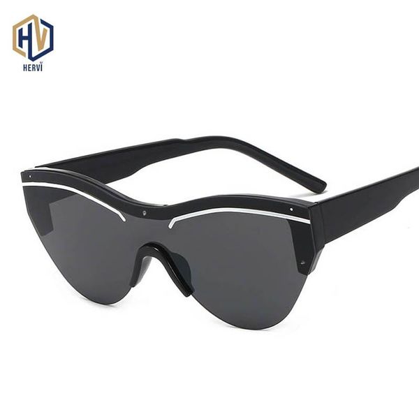 

sunglasses 2021 luxurious square women classic vintage triangle frame outdoor street beat sun glasses siamese piece eyewear, White;black