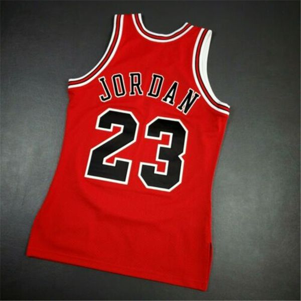 

vintage men's youth mitchell ness basketball jerseys 96-98 finals bulls jersey 100% sewing embroidery red jersey customization size s-x, Black