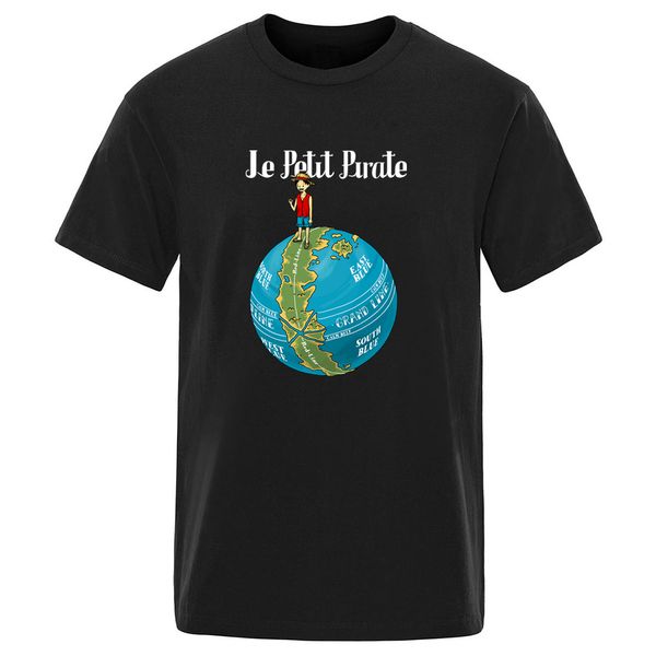 

le petit pirate cartoon oversize short sleeve summer harajuku hipster leisure ropa de hombre sport hooded sweatshirt hoodie men t shirt