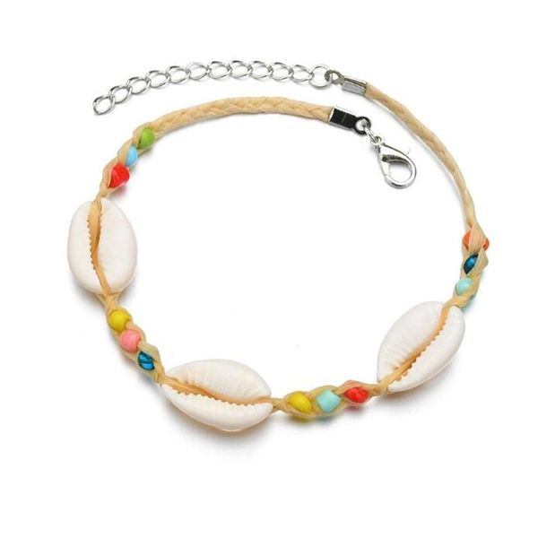 

богемные разноцветные бусины оболочки подвеска подвеска женские босиком босиком сандалии ножной цепочкой лодыжки браслеты для женщин пляж юв, Red;blue