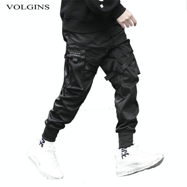 

2020 multi-pocket harem hip hop trousers streetwear sweatpants hombre male casual fashion cargo pants men