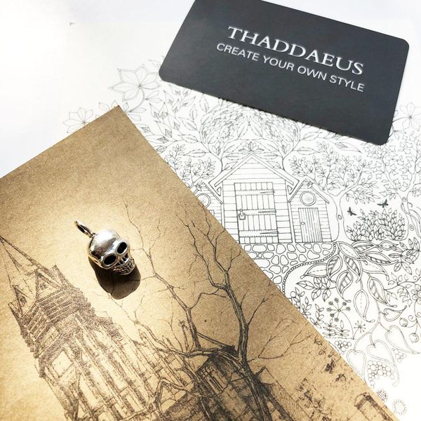 

ювелирные изделия кулон череп skeleton2017 марка мода томас bijoux 925 sterling silver аксессуары подарок для ts женщина rebel мужчины wmtsu, Bronze;silver