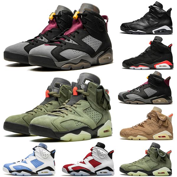 

6s men boots 6 unc midnight navy bred bordeaux black cat olive iron grey mens outdoor sports trainers sneakers walking jogging shoes