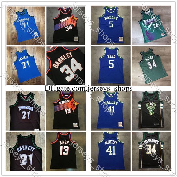 

mens vintage timberwolves suns dallas bucks jerseys garnett stitched mitchell & ness hardwoods classics swingman shirts, Black;red