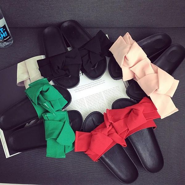 

slipper bowtie slippers arrive bow tie slides indoor fashion sandals, Black;grey