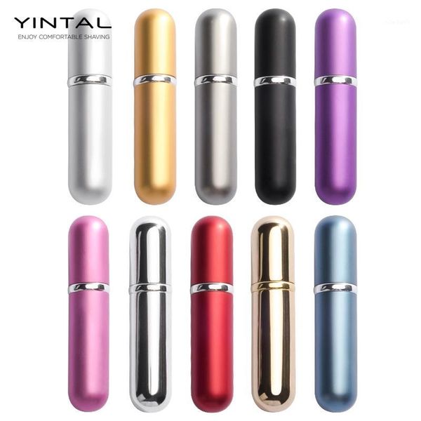 

refillable bottles aluminum tube + glass bottle 5 ml 6 colors mini portable travel perfume atomizer bottle perfume1