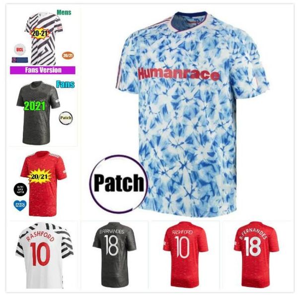 

rashford fernandes 20 21 manchester soccer united jersey greenwood van de beek utd 2020 2021 football kit shirt men kids sets, Black;yellow
