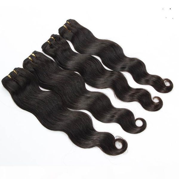 

10-30 inchs brazilian body wave hair extensions 100% remy human hair weave bundles natural color 1 bundles, Black