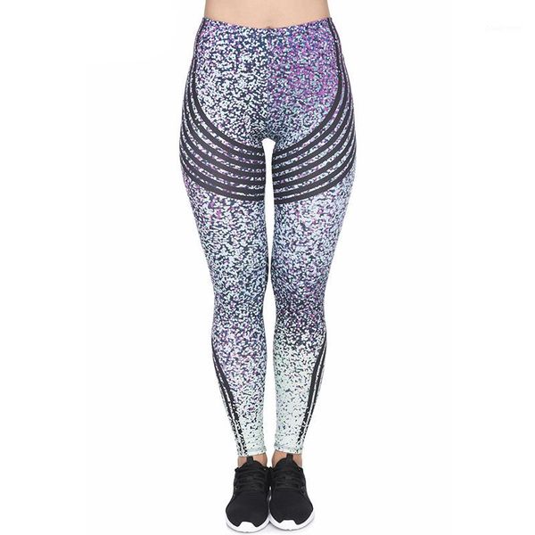 

women fashion casual fitness colorful dots printed leggings1, Black