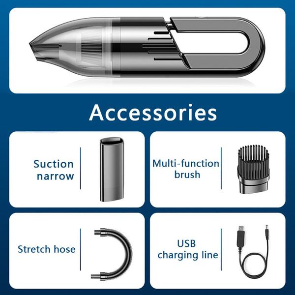 

vacuum cleaner 6000pa cordless car-vacuum-cleaner 120w dust-catcher for home and auto dry/wet