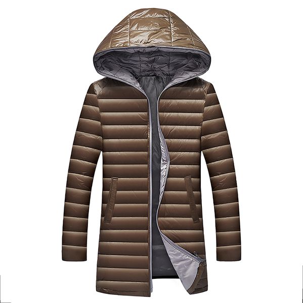 

new clothing down winter jackets business long winter coat men solid fashion overcoat outerwear warm, Black;brown