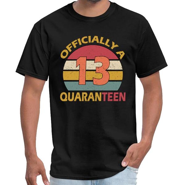 

funny 13th birthday officially quaranteen t short t shirt homme saab tshirt big size s~5xl natural sport hooded sweatshirt hoodie
