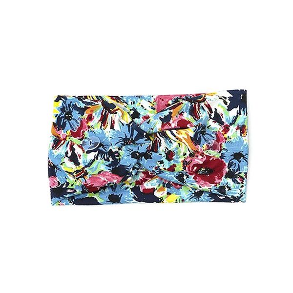 

multicolor floral printed wide headband mask holder women men sports sweat button hairband stretch headwear hair accessories q sqchwc