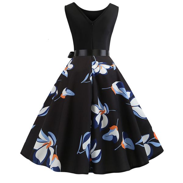 

slim print dress hq0389 hepburn's, Black;gray