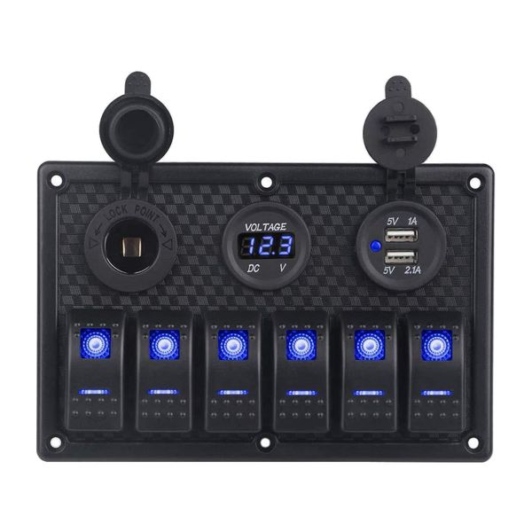 

waterproof gang rocker switch panel for marine boat car truck