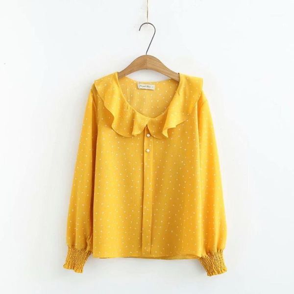 

plus size ruffles collar chiffon women loose blouse 2020 new summer casual ladies white shrts female oversize1