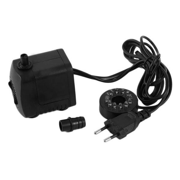 

15w ac 220-240v 12 led submersible water pump for aquarium fountain fish tank pond decoration led light water pump eu/au plug