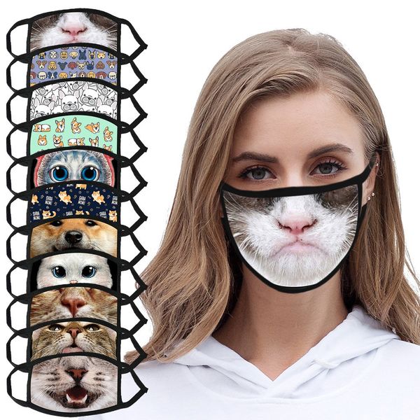 

cat mouth protective pattern pm2.5 dust-proof newprotect designer windproof mask for face skin-friendly mascarillas