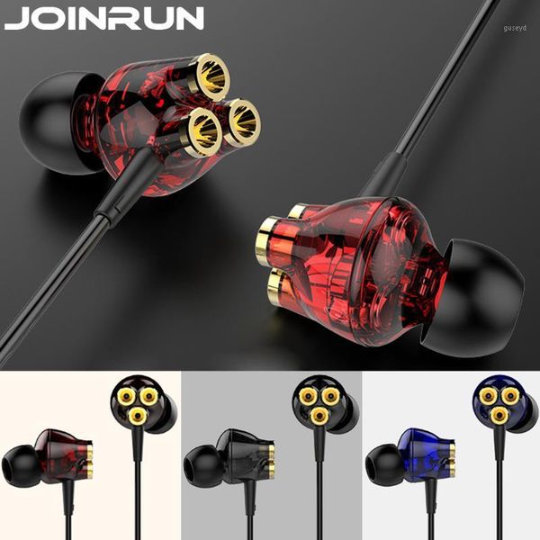 

100%joinrun earphone headset gamer 6 dynamic driver unit in-ear bass stereo sports earphones headset with mic for phone computer1