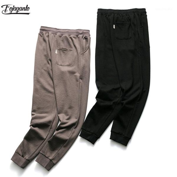 

men's pants fojaganto spring solid color sweatpants men brand men's trend casual comfortable simple full length male1, Black