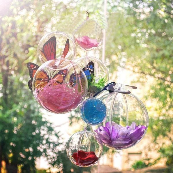 

christmas decorations 75pcs 4/5cm transparent plastic round ball pendant ornaments for xmas tree bauble decor wedding favours1