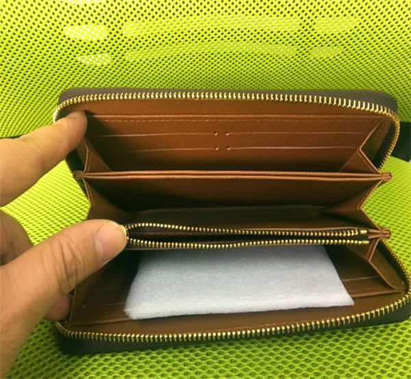 

fashion men women clutch genuine leather wallet with box, Red;black