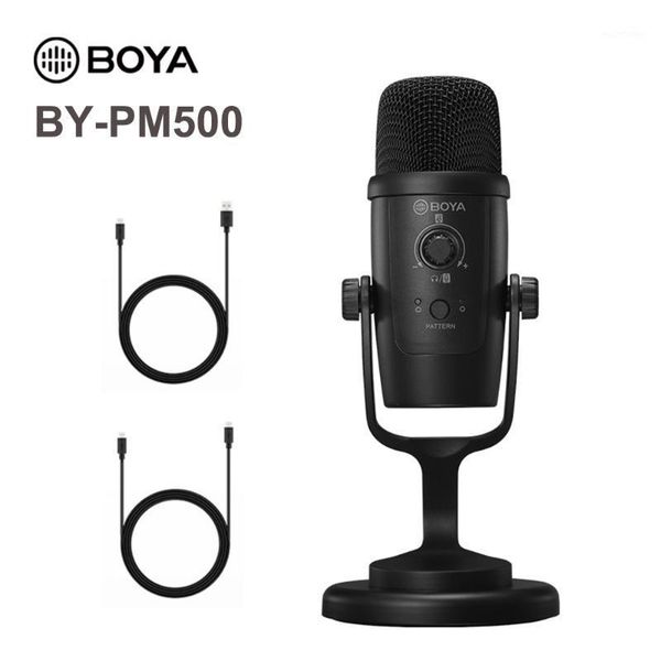 

boya by-pm500 usb microphone smartphone pc cardioid condenser microphone vocals recording studio mic for youtube video live1
